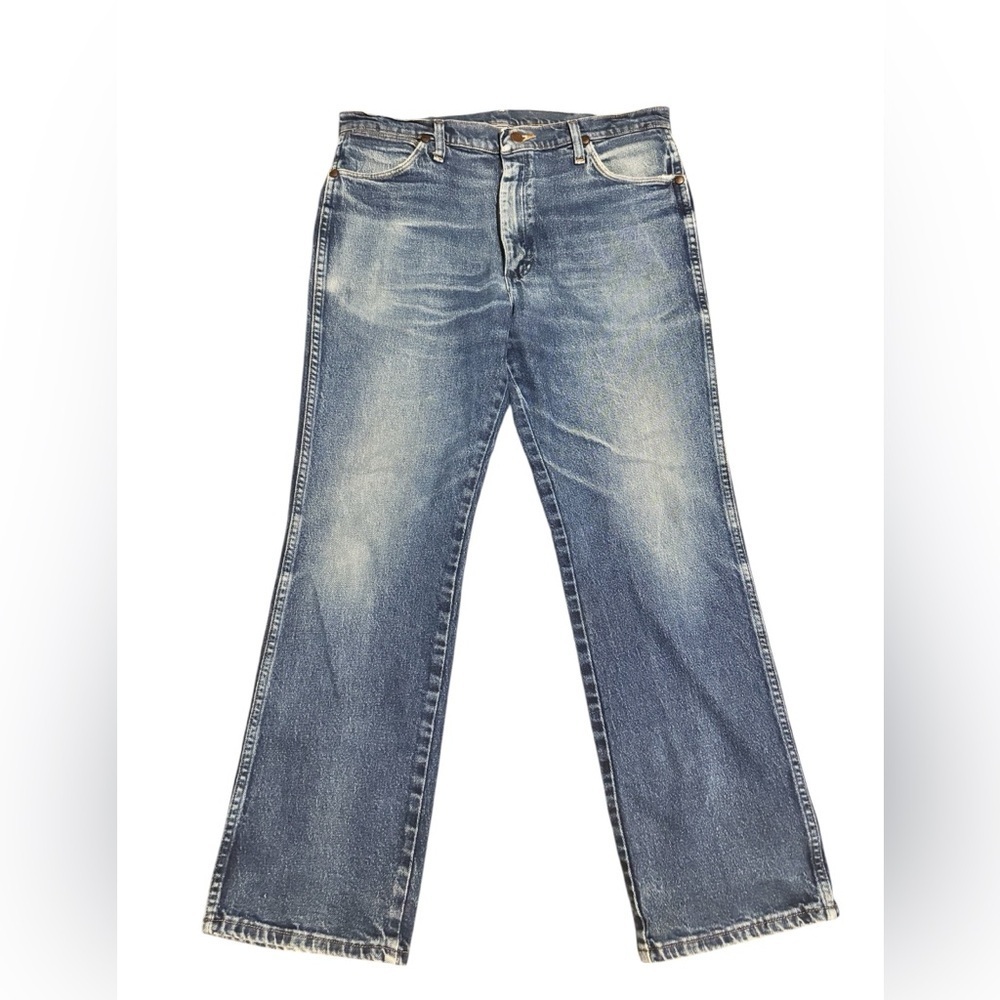 Wrangler Men's Classic Blue bootcut Jeans size 36 - Picture 2 of 8